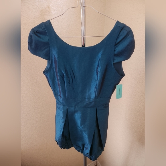 Rhapsodielle Teal Zip Up Mini Dress Brand New With Tag. - Picture 1 of 3
